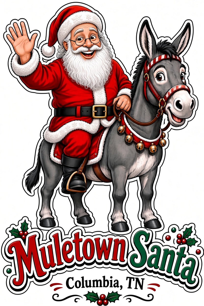 Muletown Santa Logo